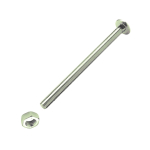 M10x30mm BZP Cup Square Hex Bolts & Nuts