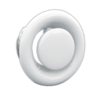 100mm Round Ceiling Extract Plastic Duct White Metal Valve